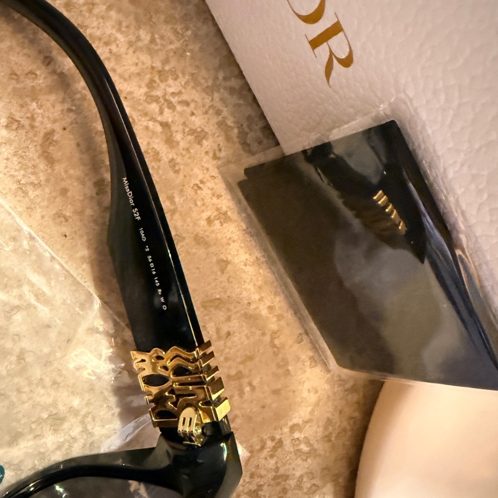 Dior Black and Gold Sunglasses - Picture 6 of 6